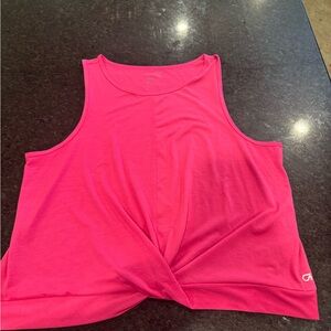 GAP Pink Sleeveless Crop Tie Front Tank Top